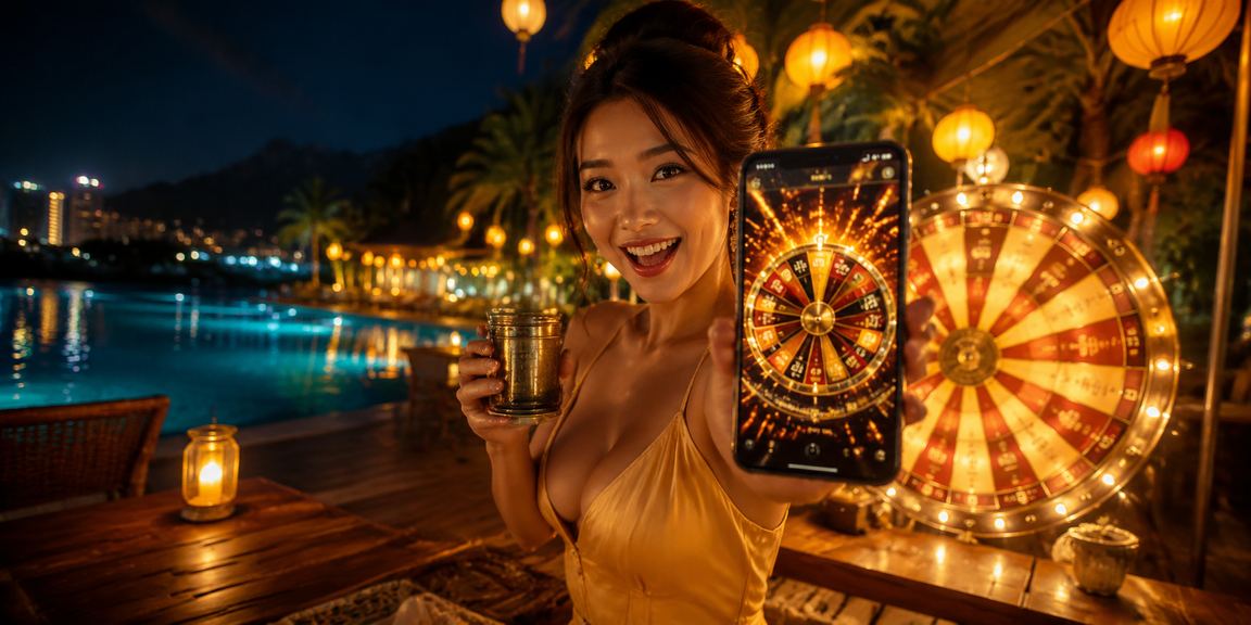 Người chơi Hội An thưởng thức cà phê và tham gia roulette trực tuyến trên điện thoại